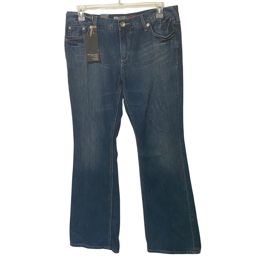 Vtg Womens Juniors Bootcut Jeans Size 15 Boho Hippie‎ Western Casual Sandblasted